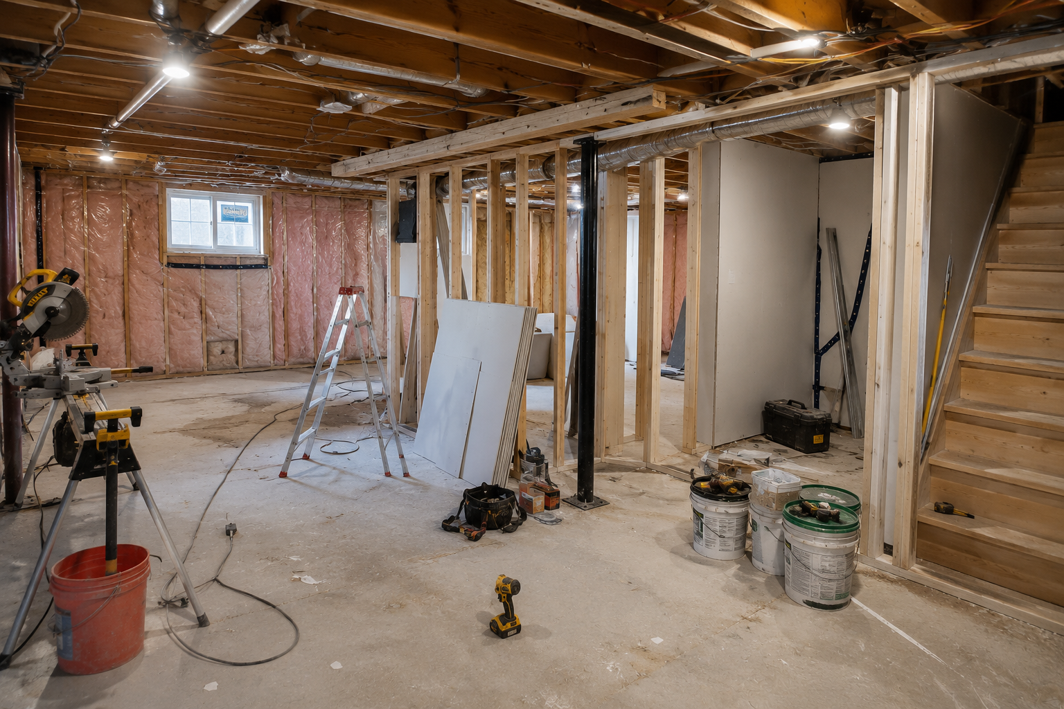 TwinEra Construction Basement Renovation in Edmonton